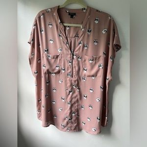 Torrid size 1 (Xl) Cool Cats print Harper sleeveless blouse